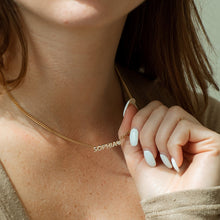 Dainty Pavé Name Necklace with Curb Chain
