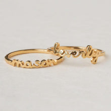 Dainty Stacking Name Ring