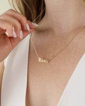 Custom Gothic Name Necklace