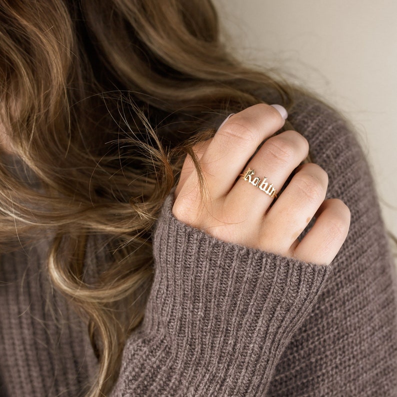 Gothic Name Ring