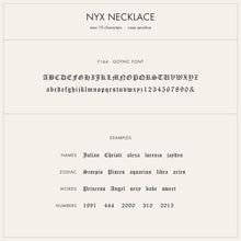 Custom Gothic Name Necklace