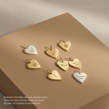 Engraved Heart Pendant Necklace