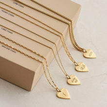 Engraved Heart Pendant Necklace