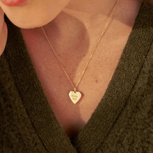 Engraved Heart Pendant Necklace